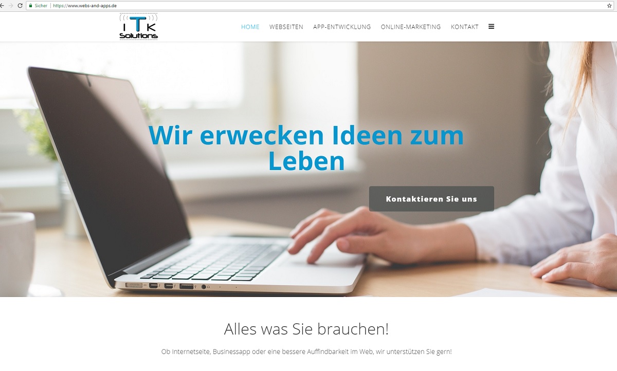 Neue Webs and Apps Webseite online _ ITK Solutions GmbH Dresden